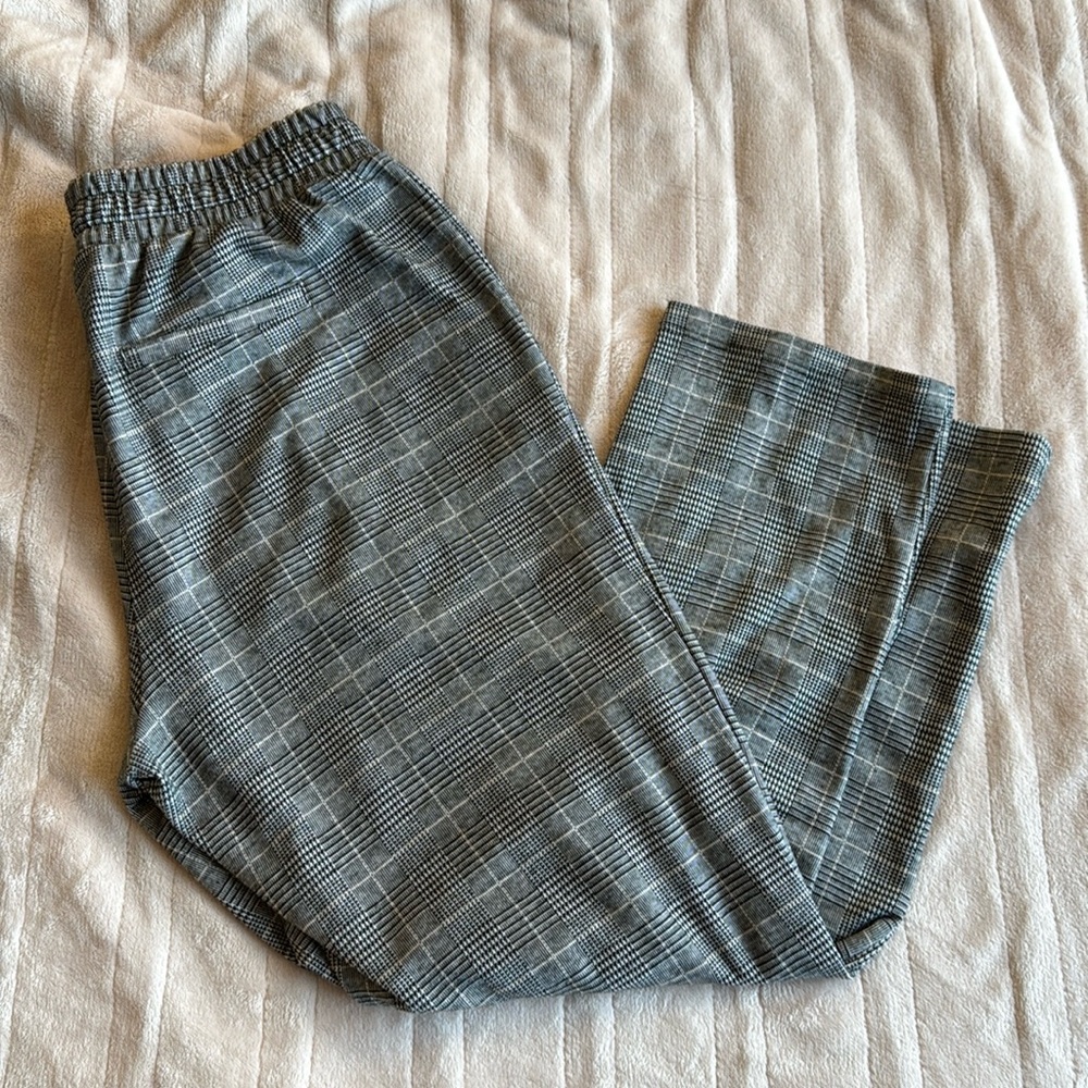 ankle pull on plaid pants